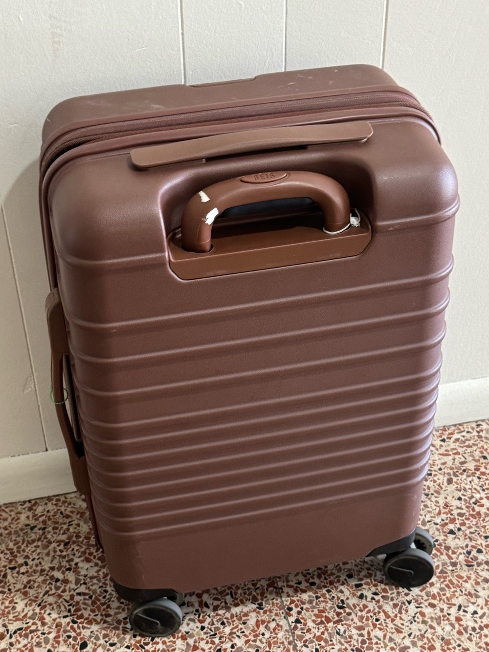 BEIS Compact Carry-On Spinner in Chocolate Brown - Picture 4 of 12